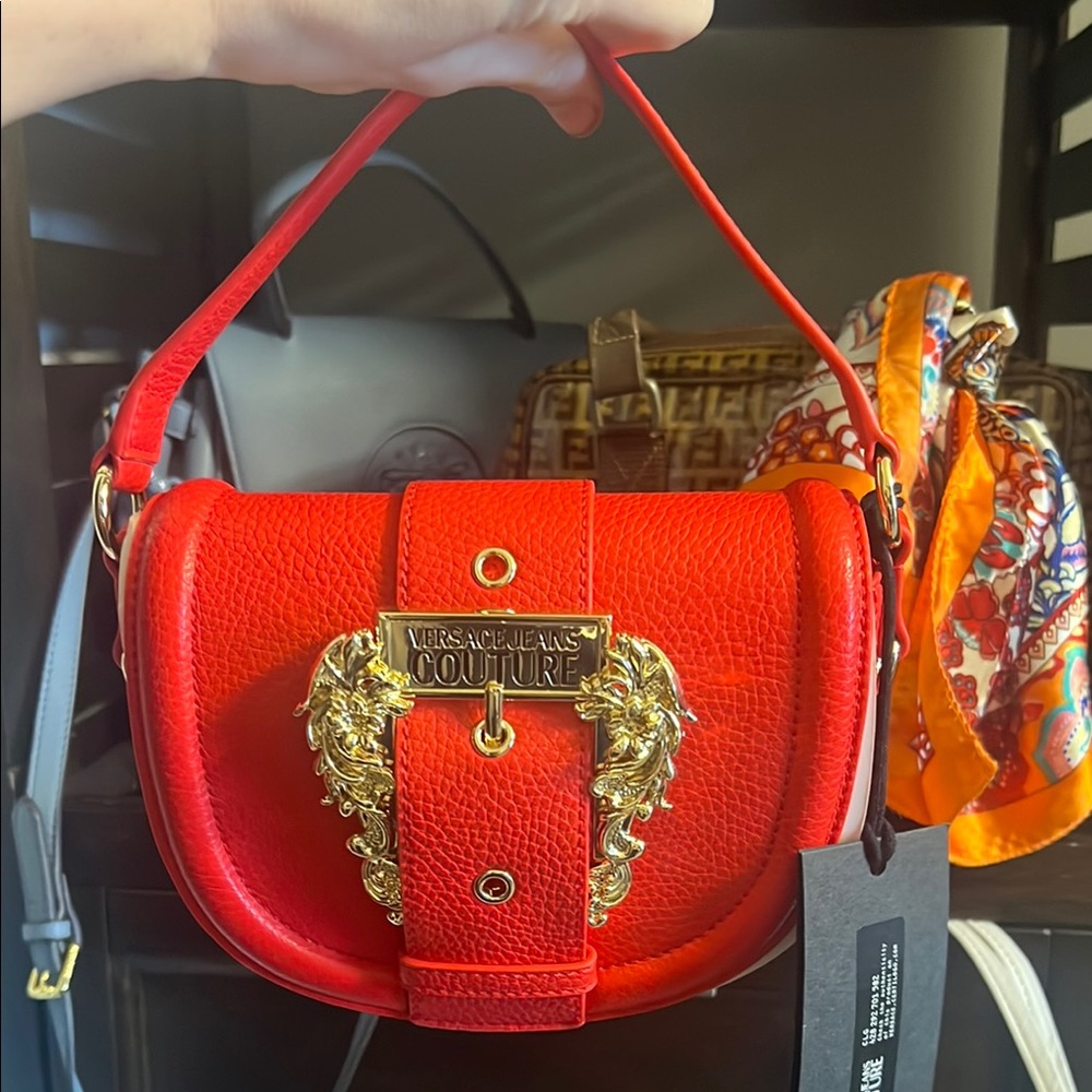 Versace Jeans Collection Red Shoulder Bag